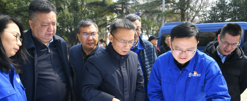集團(tuán)公司黨組成員、總會(huì)計(jì)師陳林到樂凱華光調(diào)研
